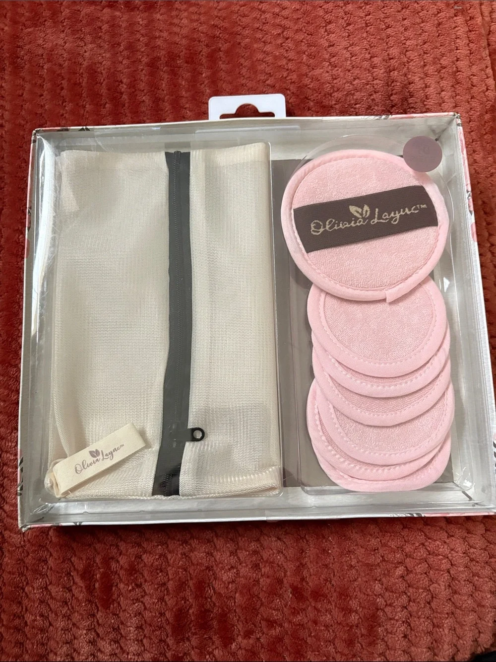 Pink Reusable Makeup Rounds with Storage Pouch
